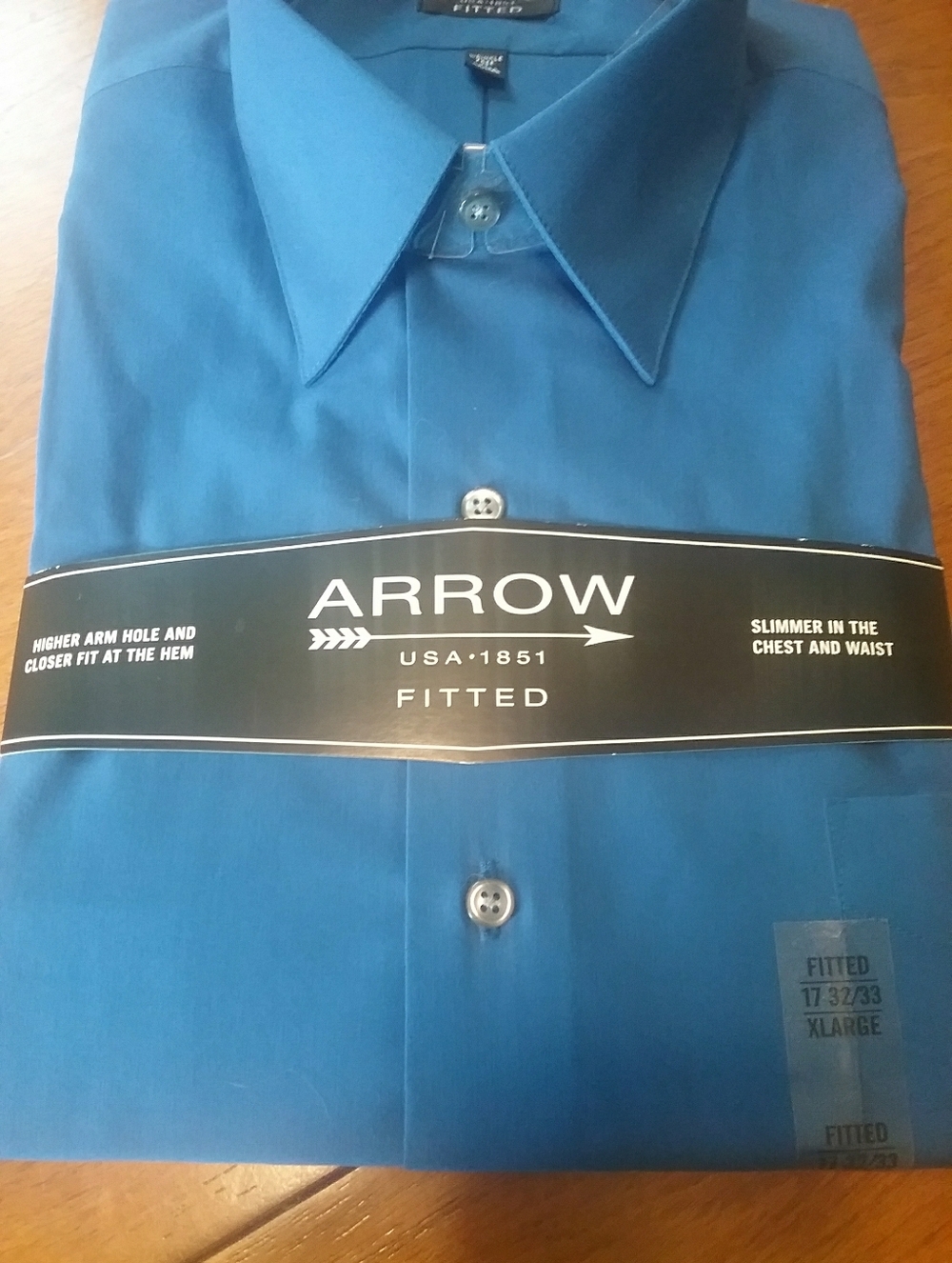 Arrow Collared Button Down Dress Shirt - X Large - 17 32/33
